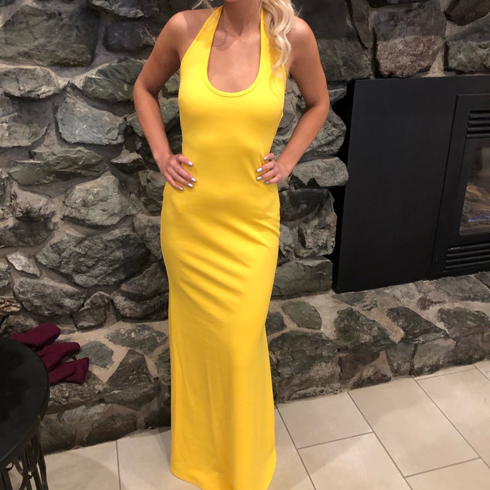 Yellow prom dress